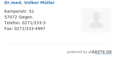 Dr med volker mueller
