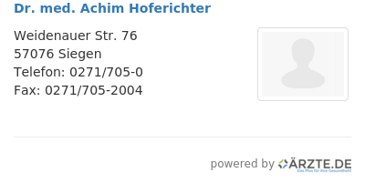 Dr med achim hoferichter