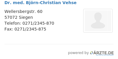 Dr med bjoern christian vehse