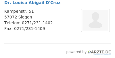 Dr louisa abigail d cruz