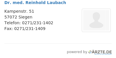 Dr med reinhold laubach