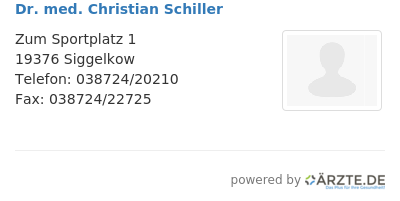 Dr med christian schiller