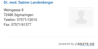 Dr med sabine landenberger