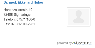 Dr med ekkehard huber 578839