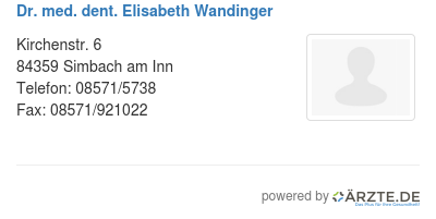 Dr med dent elisabeth wandinger