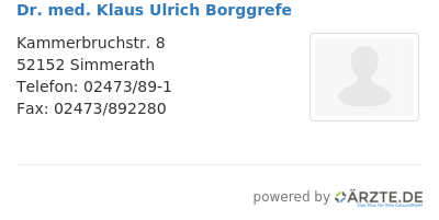 Dr med klaus ulrich borggrefe