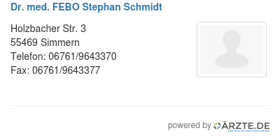 Dr med febo stephan schmidt