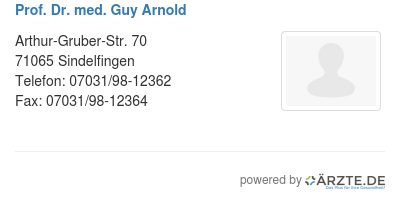 Prof dr med guy arnold