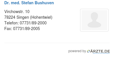 Dr med stefan bushuven