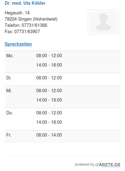 Dr med uta koebler