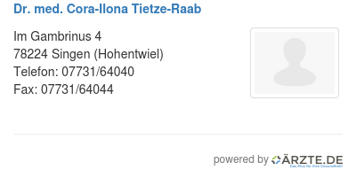 Dr med cora ilona tietze raab