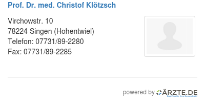 Prof dr med christof kloetzsch