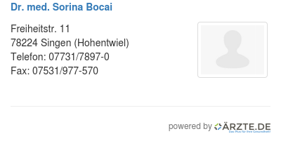 Dr med sorina bocai