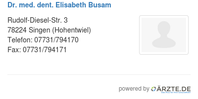 Dr med dent elisabeth busam
