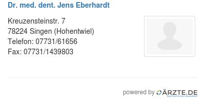 Dr med dent jens eberhardt