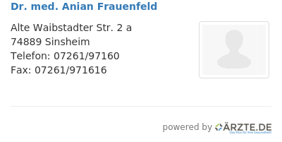 Dr med anian frauenfeld