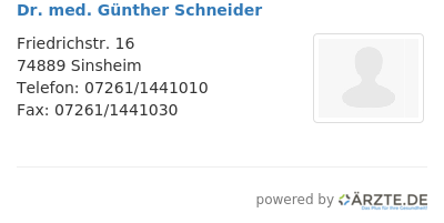 Dr med guenther schneider