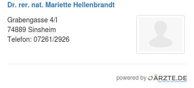 Dr rer nat mariette hellenbrandt