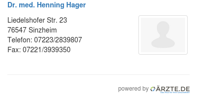 Dr med henning hager