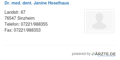 Dr med dent janine heselhaus