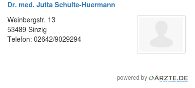 Dr med jutta schulte huermann