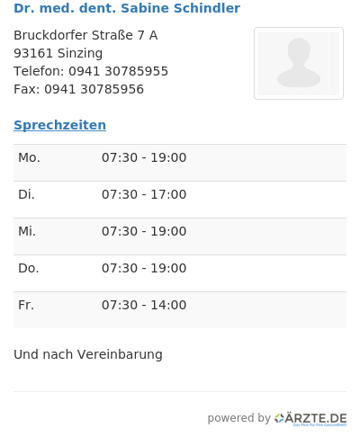 Dr med dent sabine schindler 598700