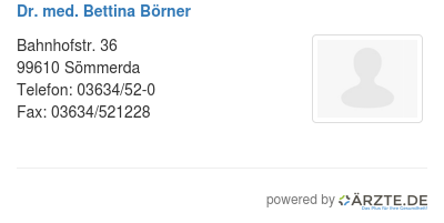 Dr med bettina boerner