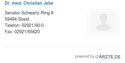 Dr med christian jebe