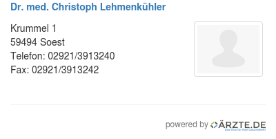 Dr med christoph lehmenkuehler