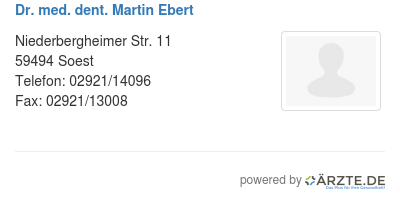 Dr med dent martin ebert