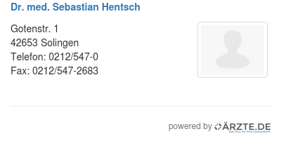 Dr med sebastian hentsch