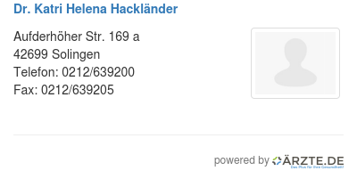Dr katri helena hacklaender