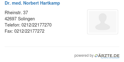 Dr med norbert hartkamp