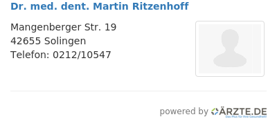 Dr med dent martin ritzenhoff