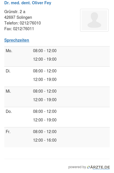 Dr med dent oliver fey