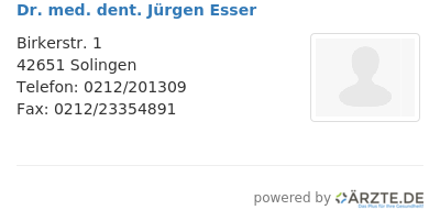 Dr med dent juergen esser