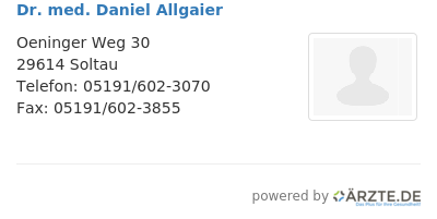 Dr med daniel allgaier