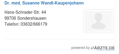 Dr med susanne wandt kaupenjohann