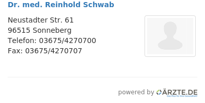 Dr med reinhold schwab