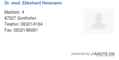 Dr med ekkehard heizmann