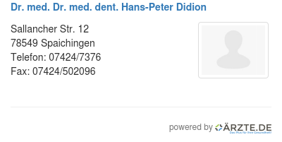 Dr med dr med dent hans peter didion