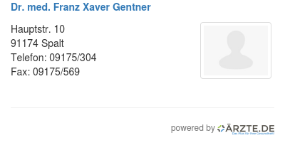 Dr med franz xaver gentner