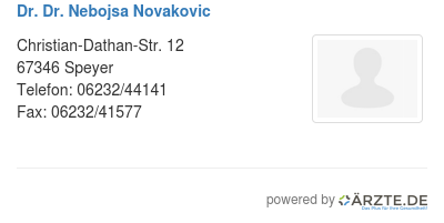 Dr dr nebojsa novakovic