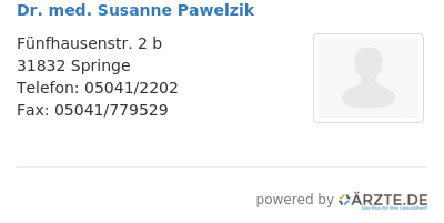 Dr med susanne pawelzik