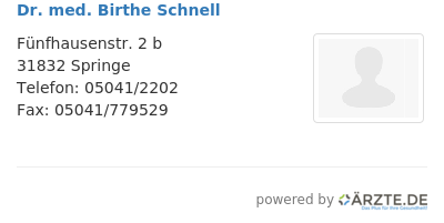 Dr med birthe schnell