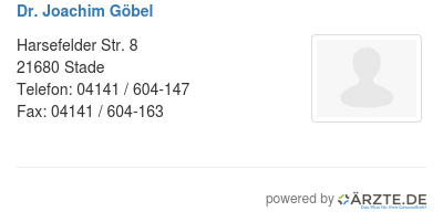 Dr joachim goebel