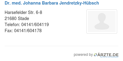 Dr med johanna barbara jendretzky huebsch