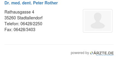 Dr med dent peter rother