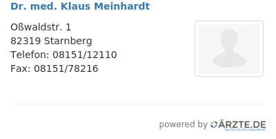 Dr med klaus meinhardt
