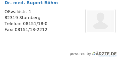Dr med rupert boehm
